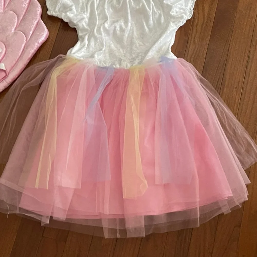 New Gymboree Girls Unicorn Tulle Dress Costume and Wings Size 10